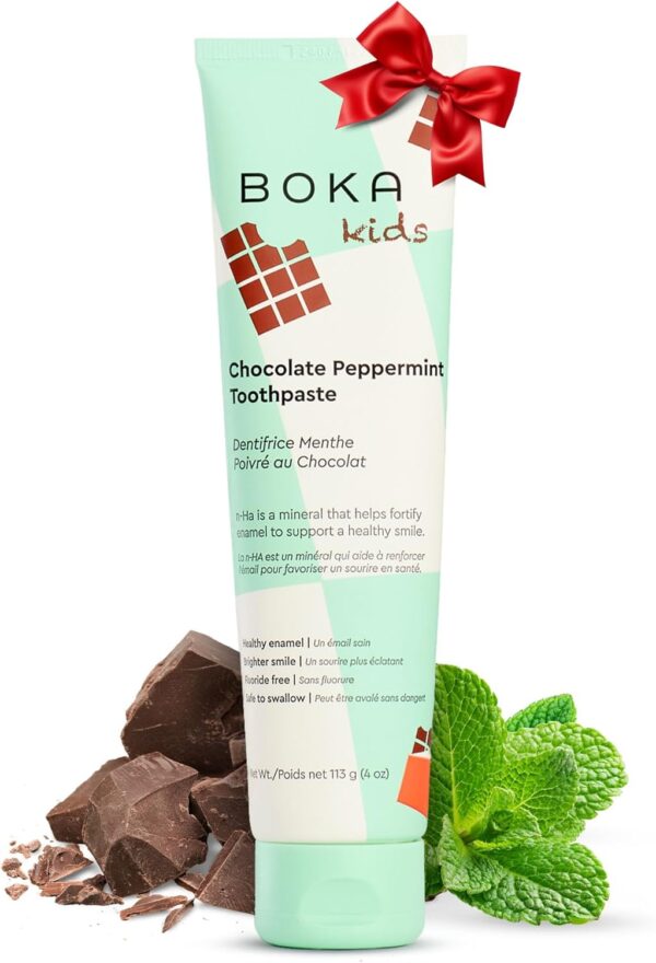 Boka Fluoride Free Toothpaste- Nano Hydroxyapatite, Sensitive Teeth, Whitening, Choco Mint