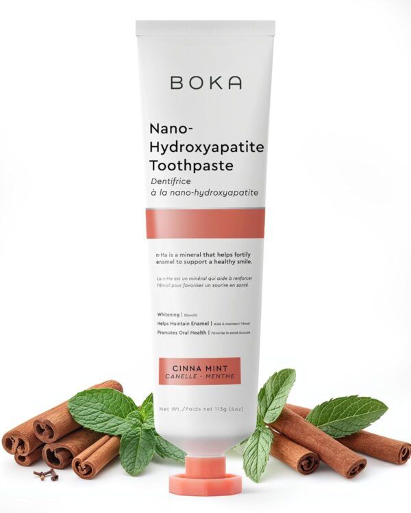 Boka Fluoride Free Toothpaste- Nano Hydroxyapatite, Remineralizing, Sensitive Teeth, Whitening, Cinna Mint